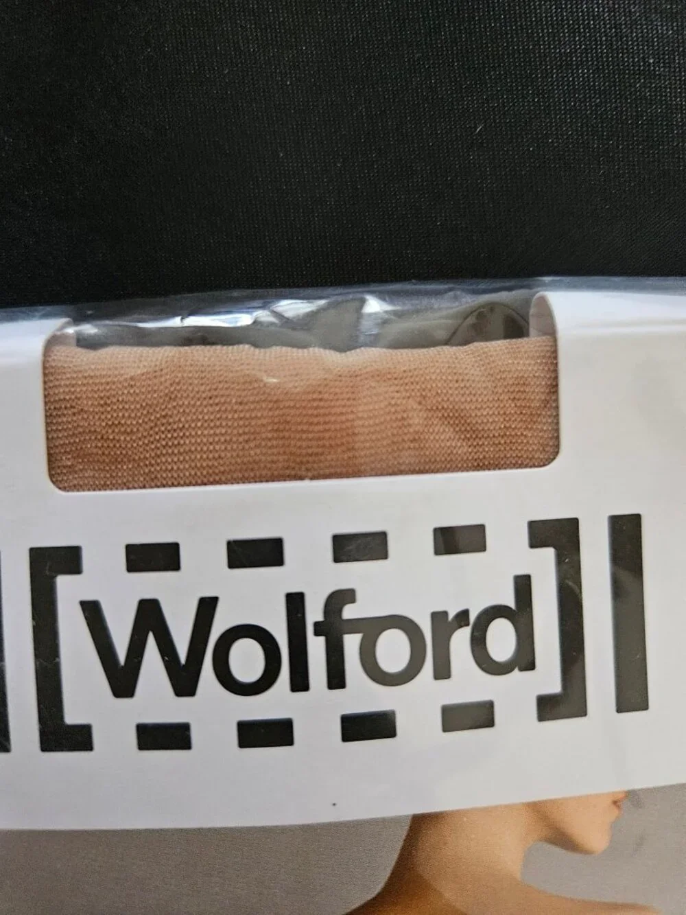Wolford Lace Up Stay Up Stockings Hosiery Women Size Medium -Gobi/Black